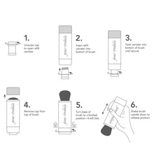 Load image into Gallery viewer, Jane Iredale POWDER ME SPF 30 DRY SUNSCREEN BRUSH INSTRUCTIONS