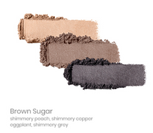 Load image into Gallery viewer, PurePressed Eye Shadow Trio - brown sugar swatch
