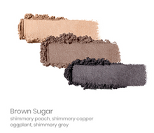 Load image into Gallery viewer, PurePressed Eye Shadow Trio - brown sugar swatch