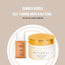 Load image into Gallery viewer, photo of Biarritz organic self tanning drops with Hadake Butterful body lotion
