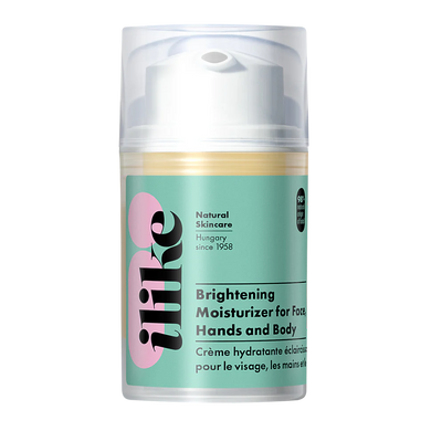 like Brightening Moisturizer for Face, Hands and Body in eco-friendly jar, lightweight cream that hydrates, brightens, and evens skin tone naturally