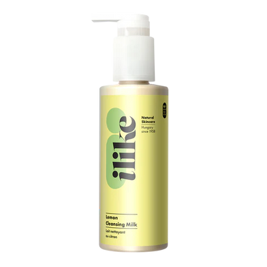 Lemon Cleansing Milk in a pump container, citrus-brightening emulsion that gently removes impurities and hydrates skin with lemon and apple botanicals