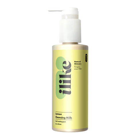 Lemon Cleansing Milk in a pump container, citrus-brightening emulsion that gently removes impurities and hydrates skin with lemon and apple botanicals