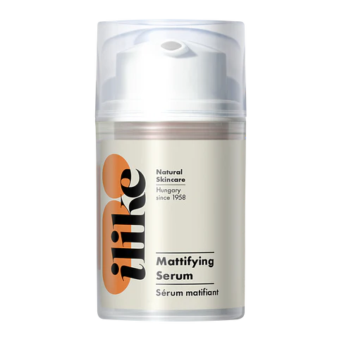 Ilike Mattifying Serum in pump container, lightweight oil-control formula that refines pores and balances shine for a matte, smooth complexion