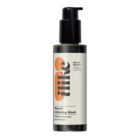 Mineral Exfoliating Wash in a pump container, gentle gel exfoliant with minerals and botanicals to purify and clarify oily or sensitive skin