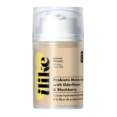 ilike probiotic face cream in a pump container