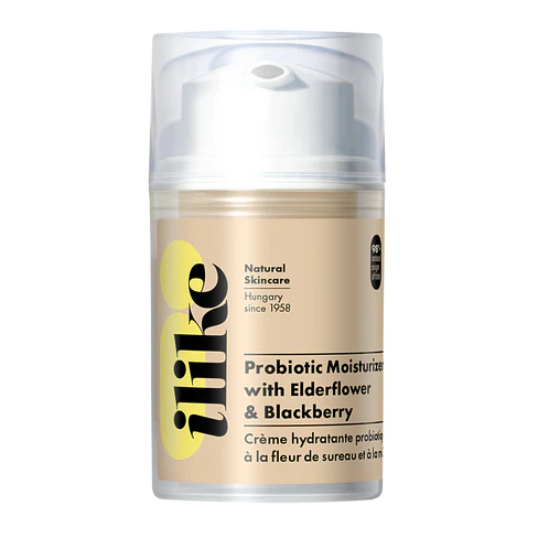 ilike probiotic face cream in a pump container