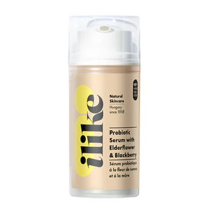 Ilike Probiotic Serum with Elderflower & Blackberry in a pump container, bioactive probiotic formula to calm, balance, and support skin microbiome