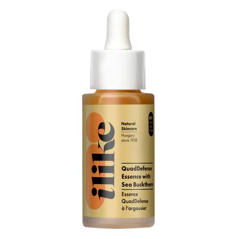 Quad Defense with Sea Buckthorn Essence Serum in a stopper bottle
