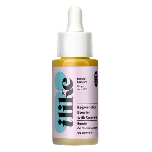 Ilike Rejuvenation Booster with Carotene & Copper in dropper container, enriched with carotene and copper peptides to support skin renewal and luminosity