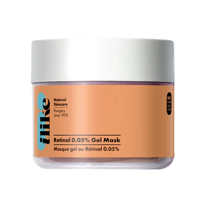 “Ilike Organic Skin Care Retinol Mask – nourishing anti-aging facial mask with natural botanical retinol alternative, smooth creamy texture in glass jar.”