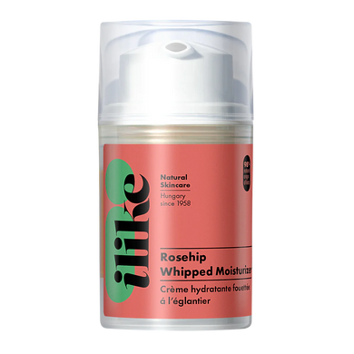 like Rosehip Moisturizer in a pump container, organic hydrating cream with rosehip oil to soothe, nourish, and revitalize dry or sensitive skin