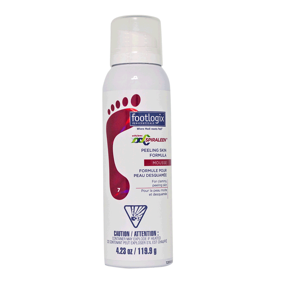 Footlogix Peeling Skin Formula 7 for clammy peeling skin (119.9) spray foam container