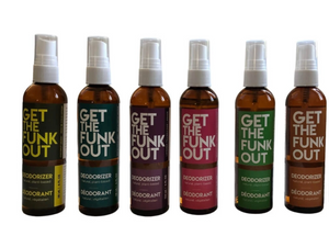 Get the Funk Out Deodorizer 4oz. bottles group photo