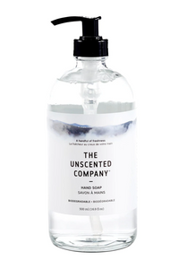 The Unscented Company Hand soap - 500mL glass, front