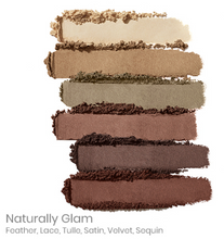 Load image into Gallery viewer, PurePressed Eye Shadow palette - naturally glam swatch
