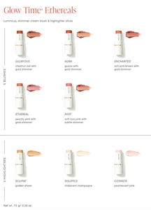 Jane Iredale Glow time ethereal blush and highlighter sticks - all shades