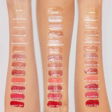 Load image into Gallery viewer, Jane Iredale HydroPure Hyaluronic Lip Gloss swatches of all colours
