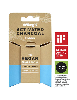 Dr. Tung's Activated Charcoal Expanding Dental Floss Lemongrass flavour