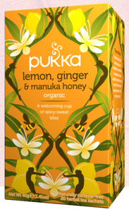 Pukka Tea - lemon ginger and Manuka honey